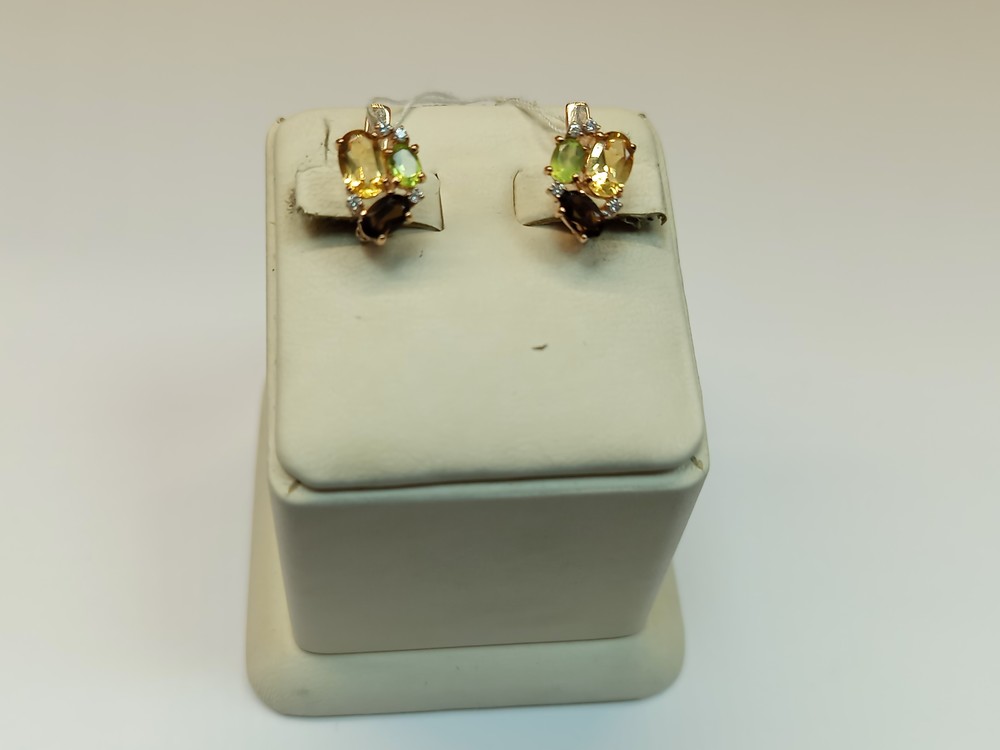 СЕРЬГИ С КАМНЯМИ (Au 585)