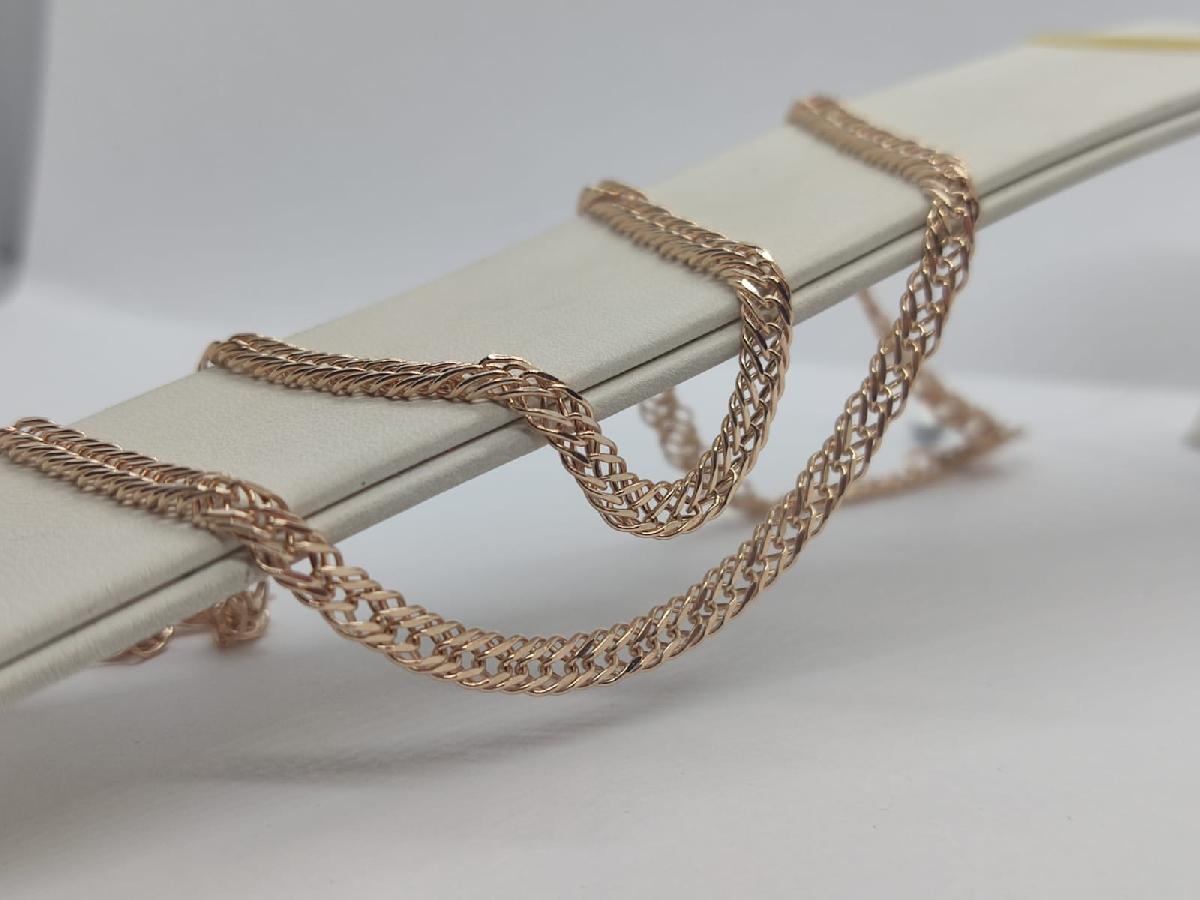 ЦЕПЬ ПУСТОТЕЛАЯ Ромб тройной (Au 585)