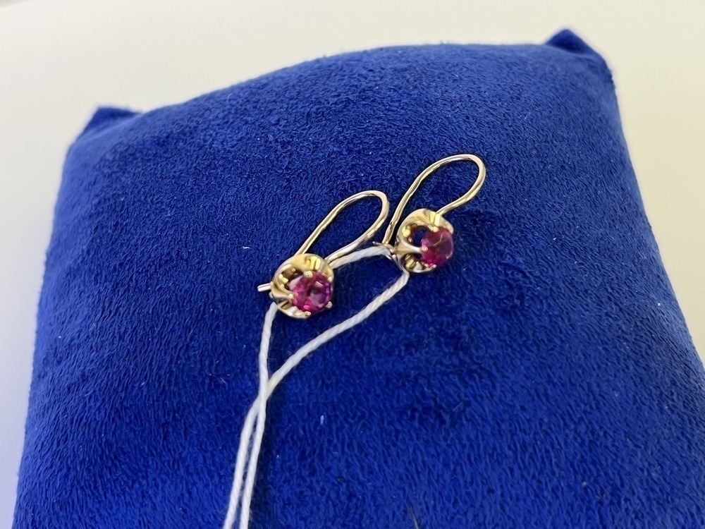 СЕРЬГИ С КАМНЕМ (Au 583)