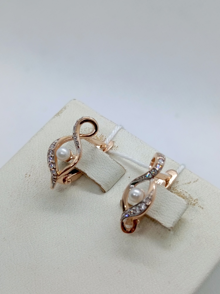 СКМИ585 СЕРЬГИ С КАМНЯМИ (Au 585)