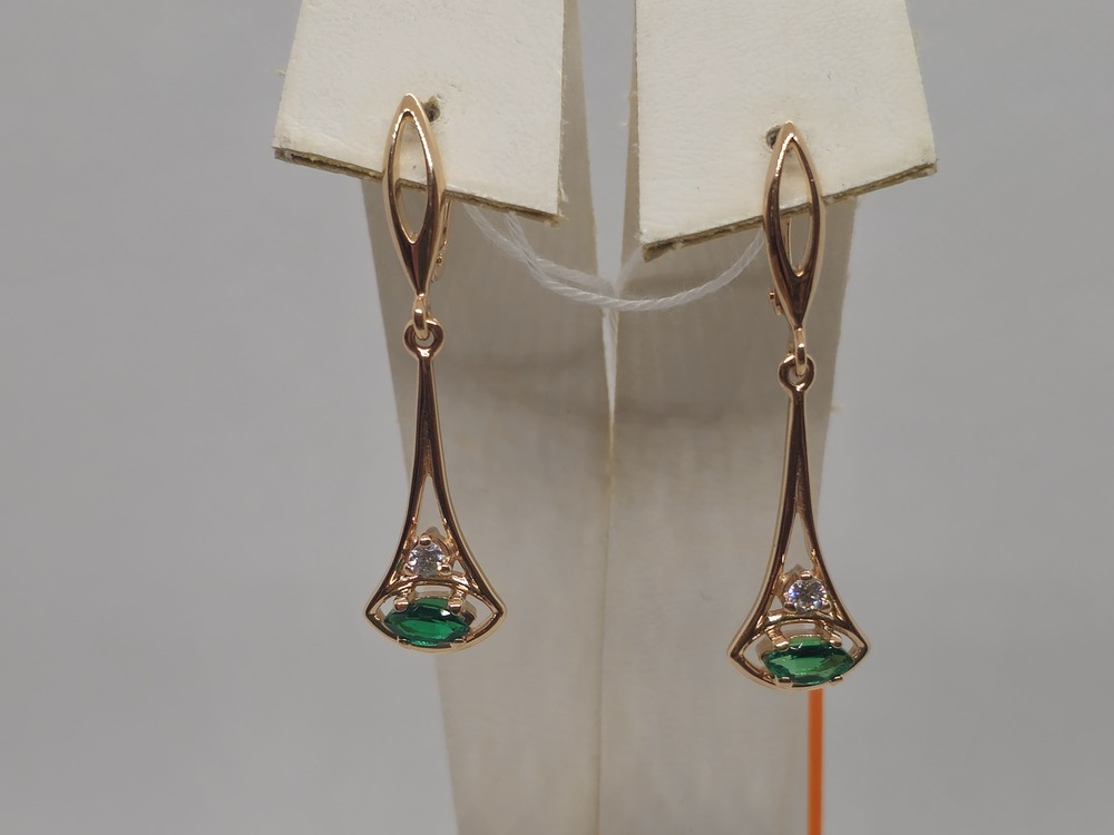 СКМИ585 СЕРЬГИ С КАМНЯМИ (Au 585)