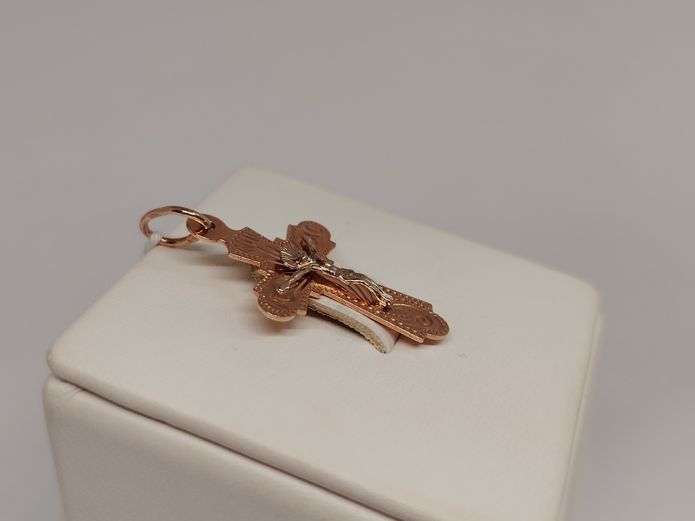 ПОДКБК585 ПОДВЕСКА КРЕСТ БЕЗ КАМНЯ (Au 585)