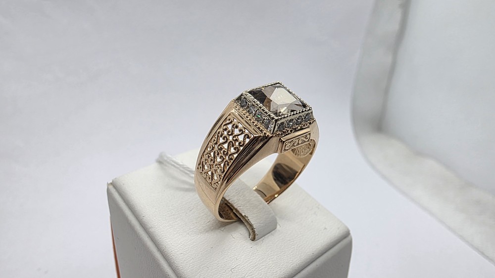 ПЕЧАТКА С КАМНЯМИ (Au 585)