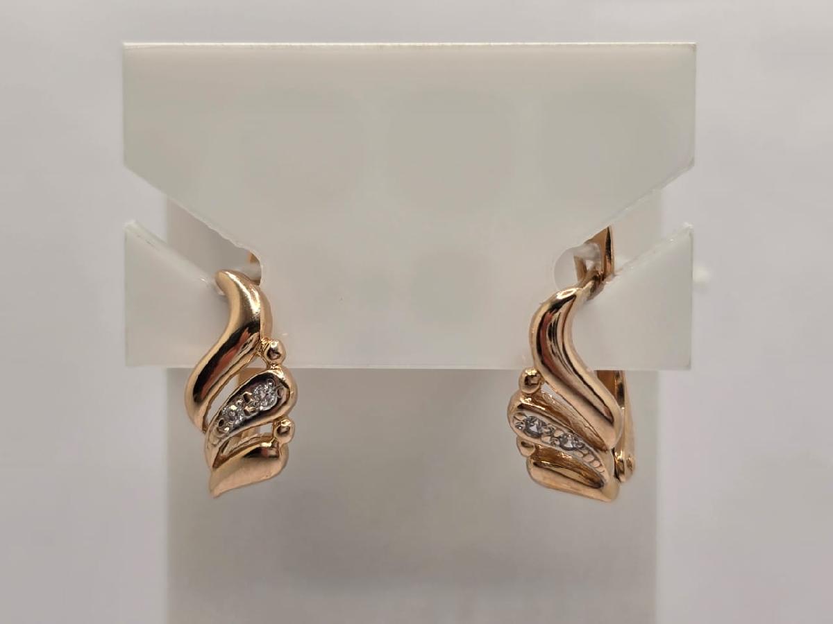 СКМИ585 СЕРЬГИ С КАМНЯМИ (Au 585)