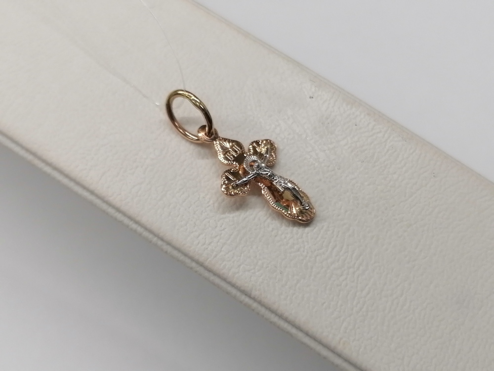 810-00117-10-00-00-02 ПОДВЕСКА КРЕСТ без камня (Au 585)