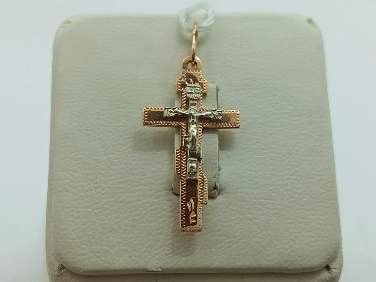 ПОДВЕСКА КРЕСТ БЕЗ КАМНЯ (Au 585)