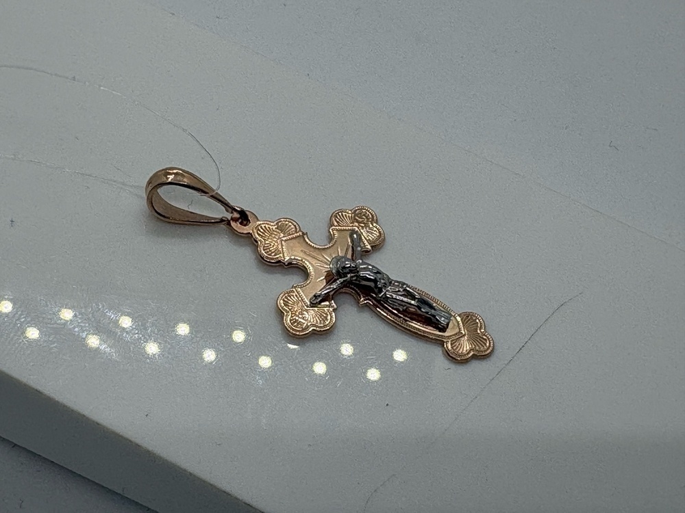 ПОДВЕСКА КРЕСТ без камня (Au 585)