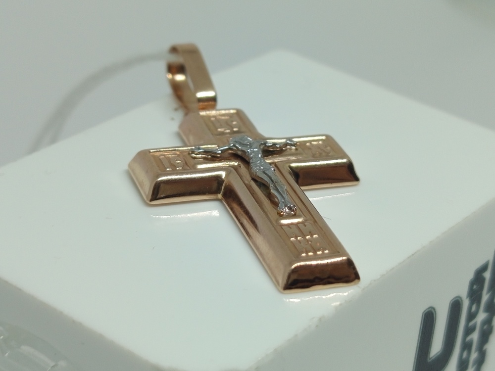ПОДКБК585 ПОДВЕСКА КРЕСТ БЕЗ КАМНЯ (Au 585)