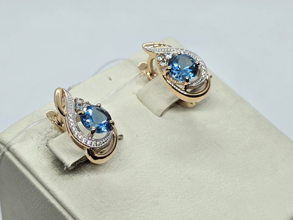 СЕРЬГИ ТОПАЗ (Au 585)