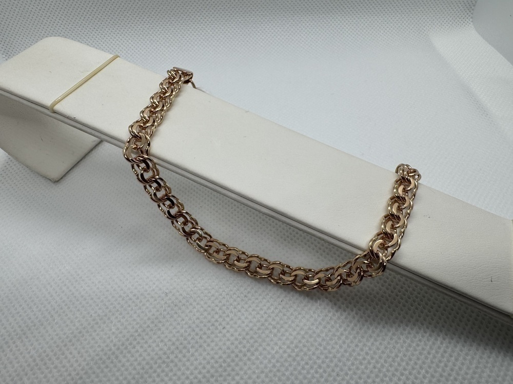 БЛБ585 БРАСЛЕТ ПОЛНОВЕСНЫЙ Бисмарк (Au 585)