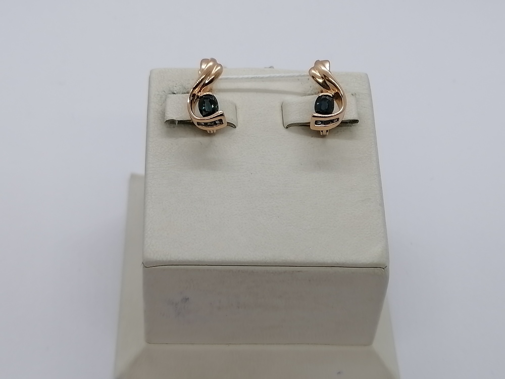 СКМИ585 СЕРЬГИ С КАМНЯМИ (Au 585)