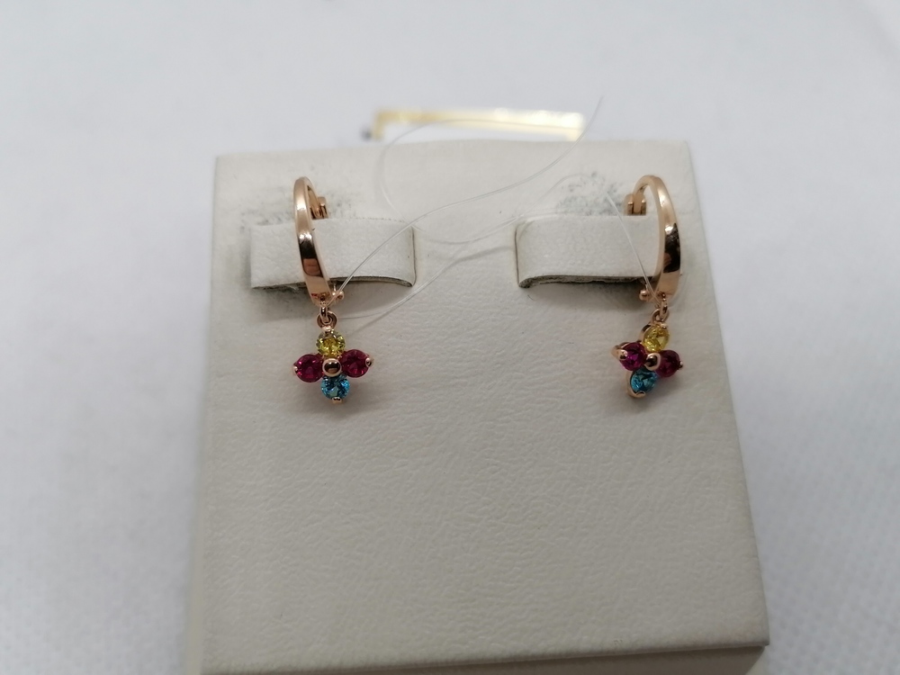 СЕРЬГИ С КАМНЯМИ (Au 585)