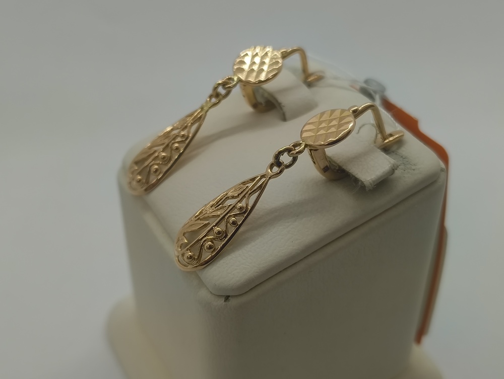 СБКМ583 СЕРЬГИ БЕЗ КАМНЯ (Au 583)