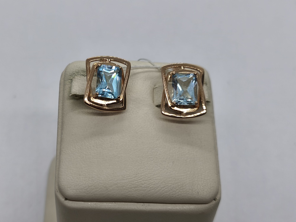 СЕРЬГИ С КАМНЕМ (Au 585)