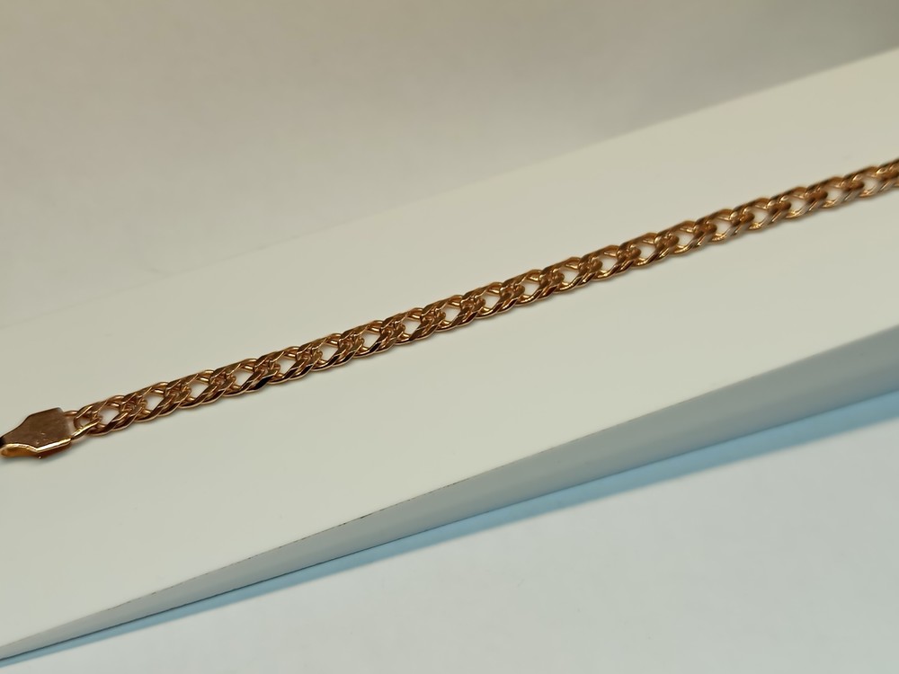 БРАСЛЕТ ПОЛНОВЕСНЫЙ Ромб двойной Au 585