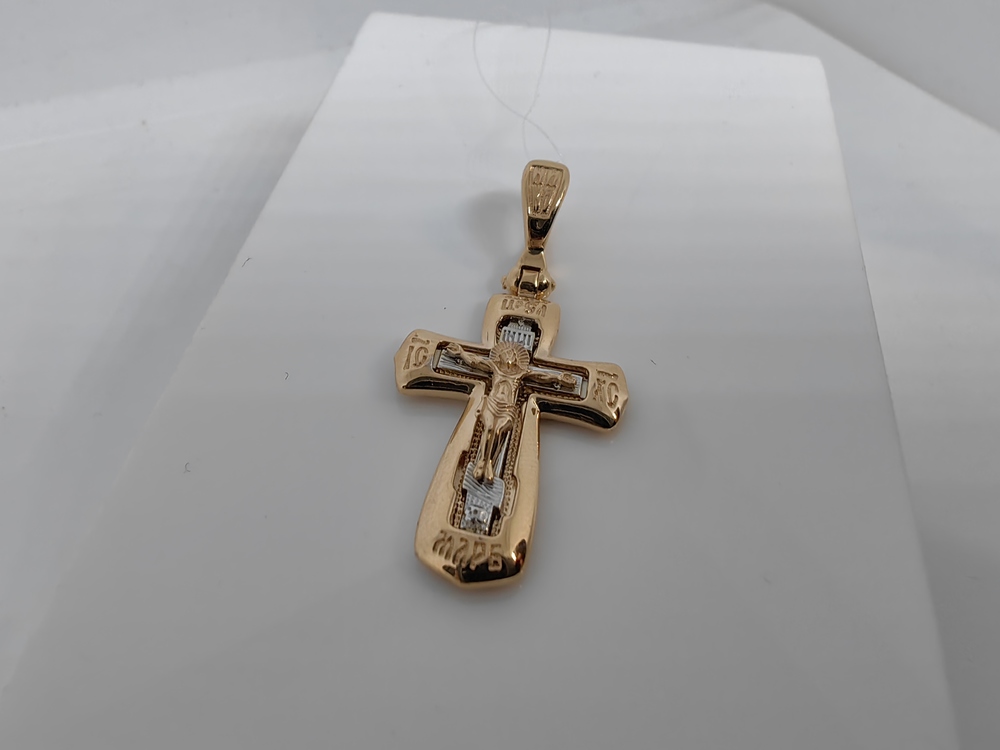 ПОДВЕСКА КРЕСТ без камня (Au 585)