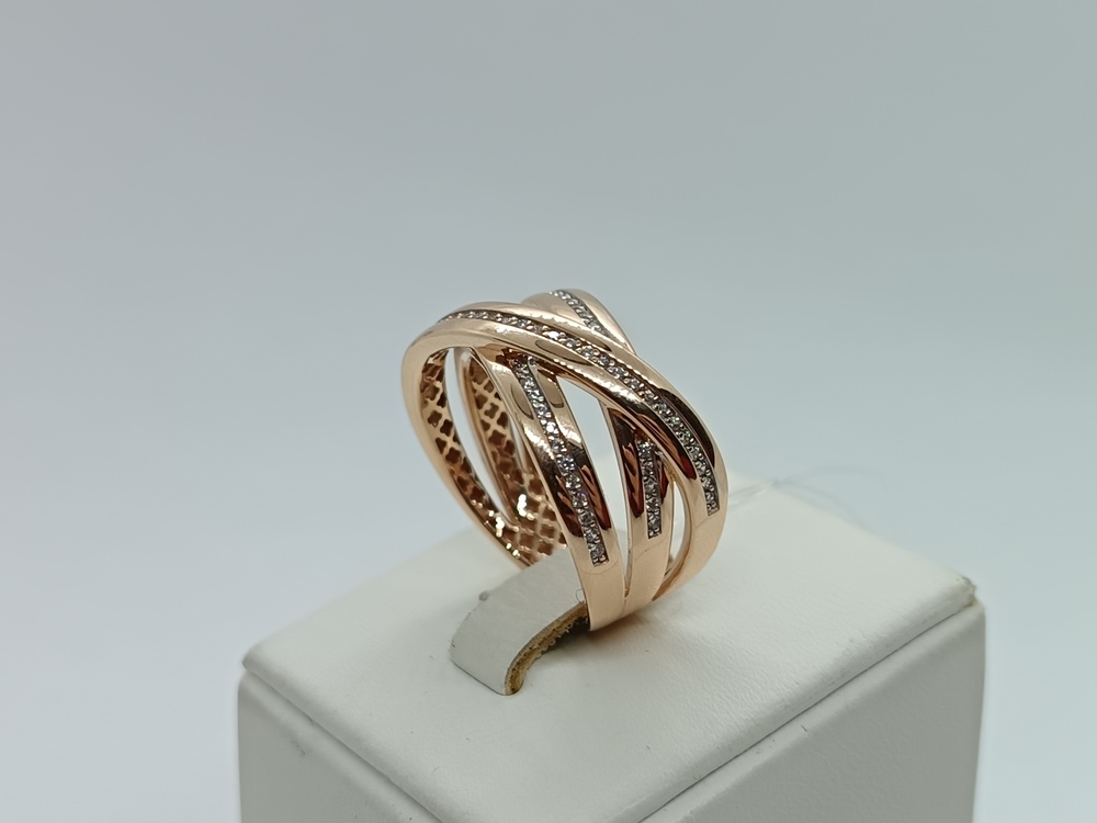 КОЛЬЦО С КАМНЯМИ (Au 585)