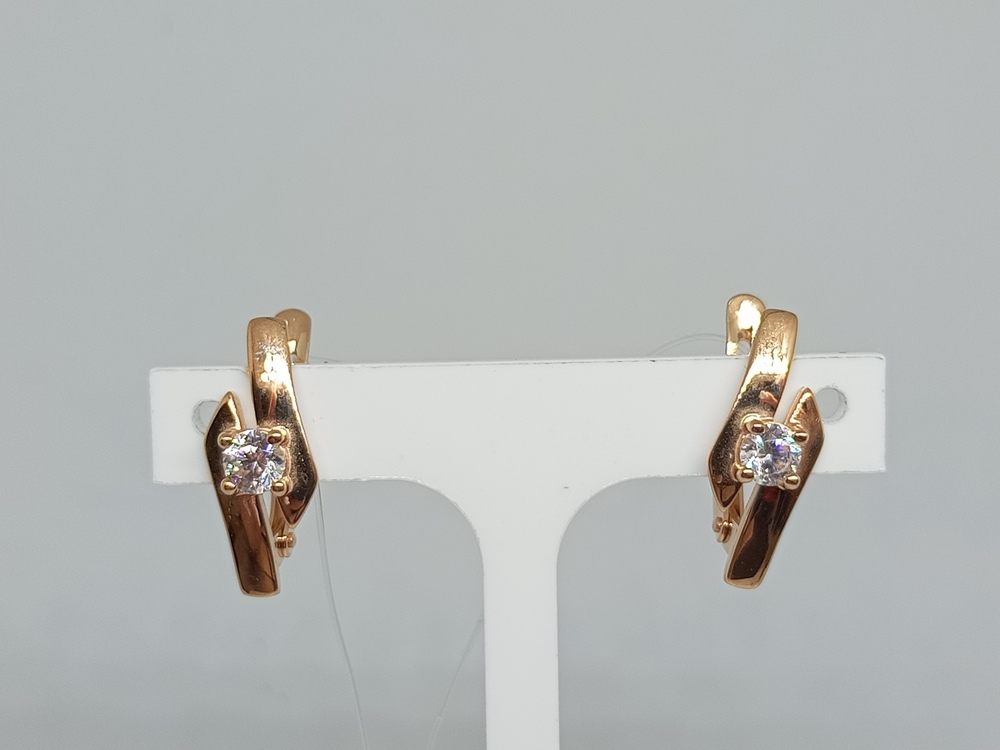 СЕРЬГИ С КАМНЕМ (Au 585)