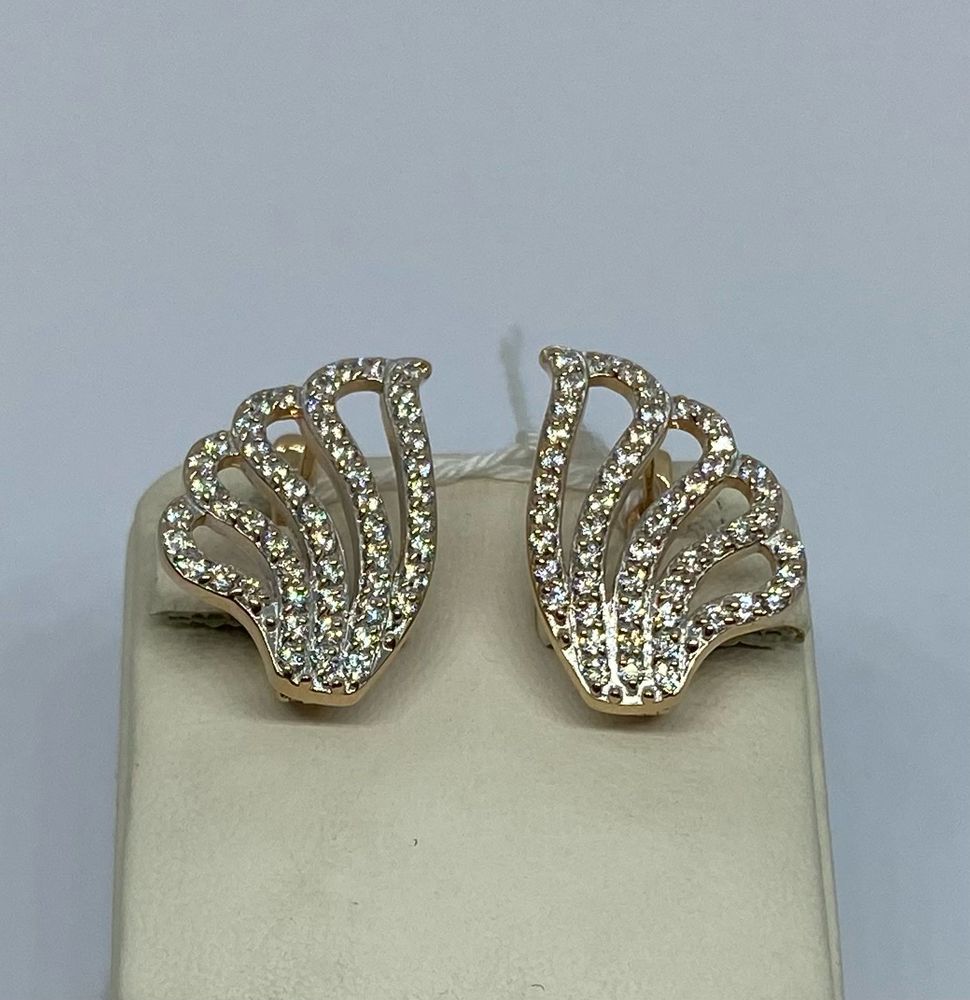 СКМИ585 СЕРЬГИ С КАМНЯМИ (Au 585)