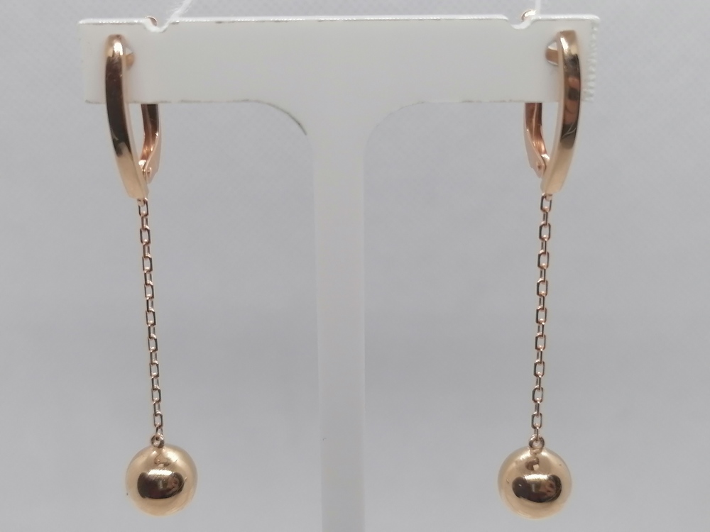 СЕРЬГИ БЕЗ КАМНЯ (Au 585)