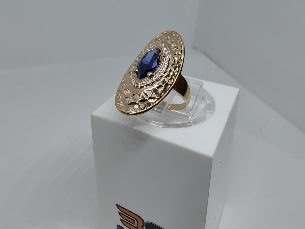 КОЛЬЦО С КАМНЯМИ (Au 585)