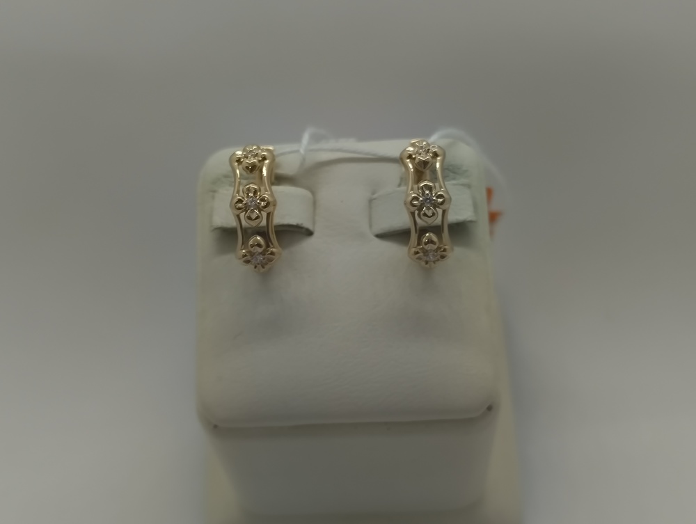 СКМИ585 СЕРЬГИ С КАМНЯМИ (Au 585)