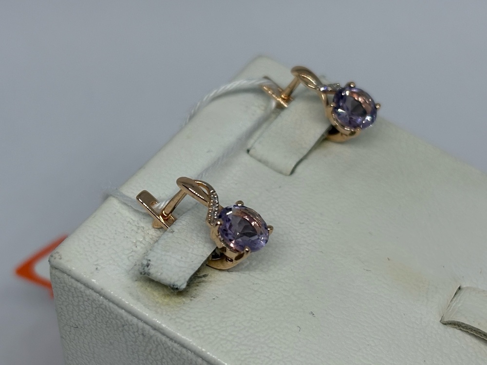 СЕРЬГИ С КАМНЯМИ (Au 585)