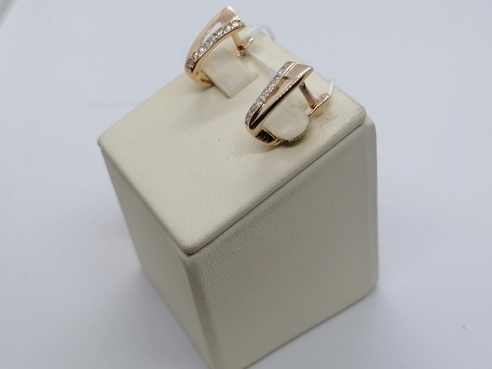 СКМИ585 СЕРЬГИ С КАМНЯМИ (Au 585)