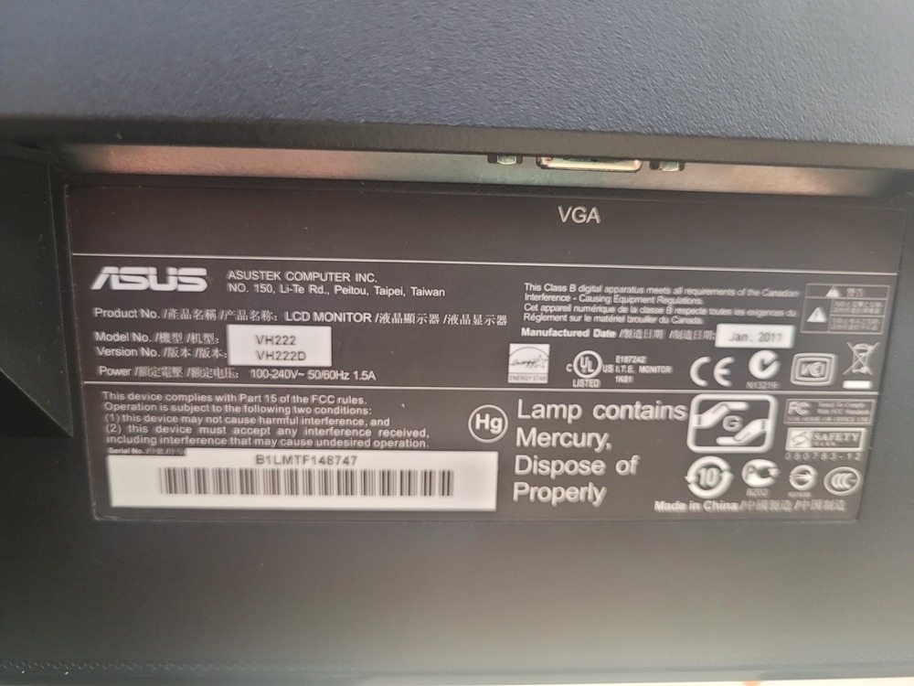 Монитор Asus VH222