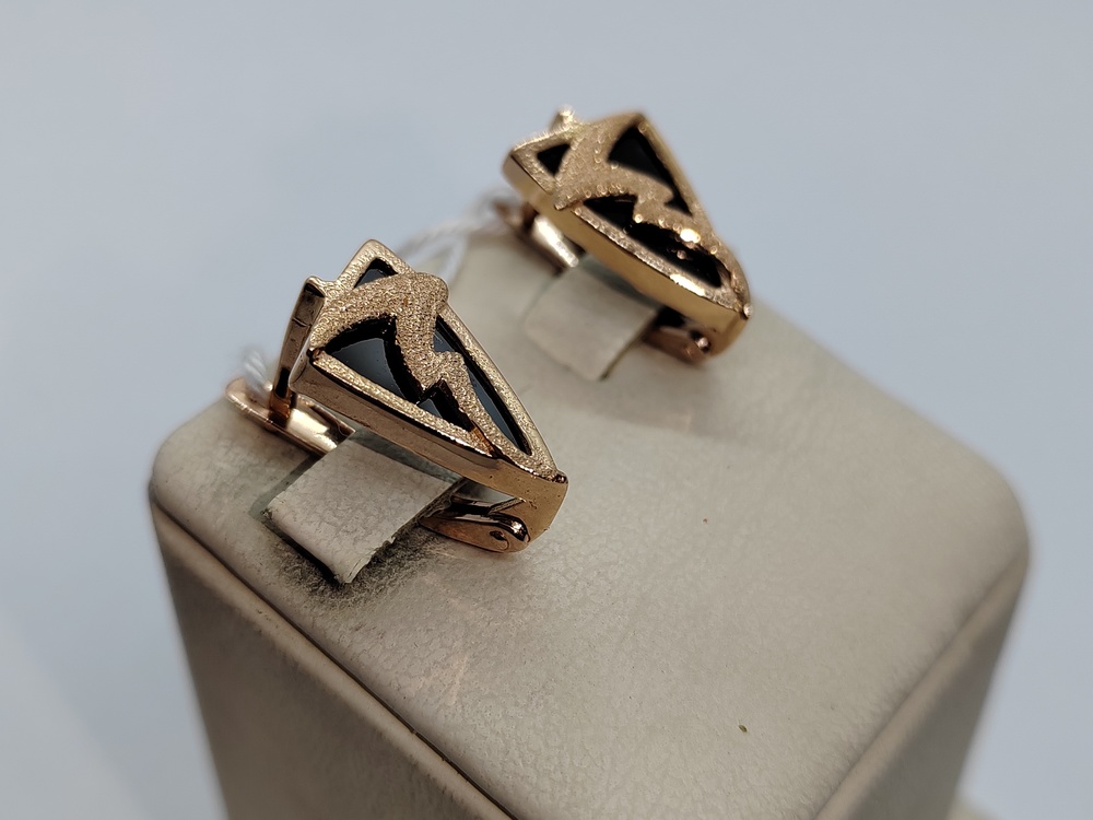 СЕРЬГИ С КАМНЕМ (Au 585)