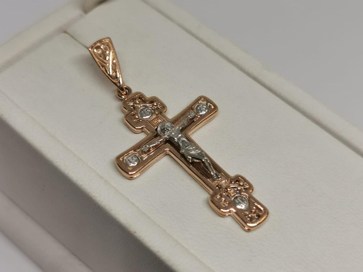 ПОДВЕСКА КРЕСТ без камня (Au 585)