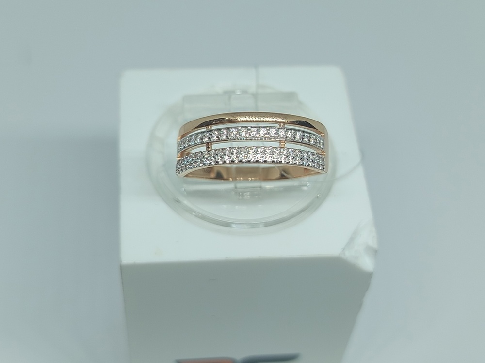 КОЛЬЦО С КАМНЯМИ (Au 585)