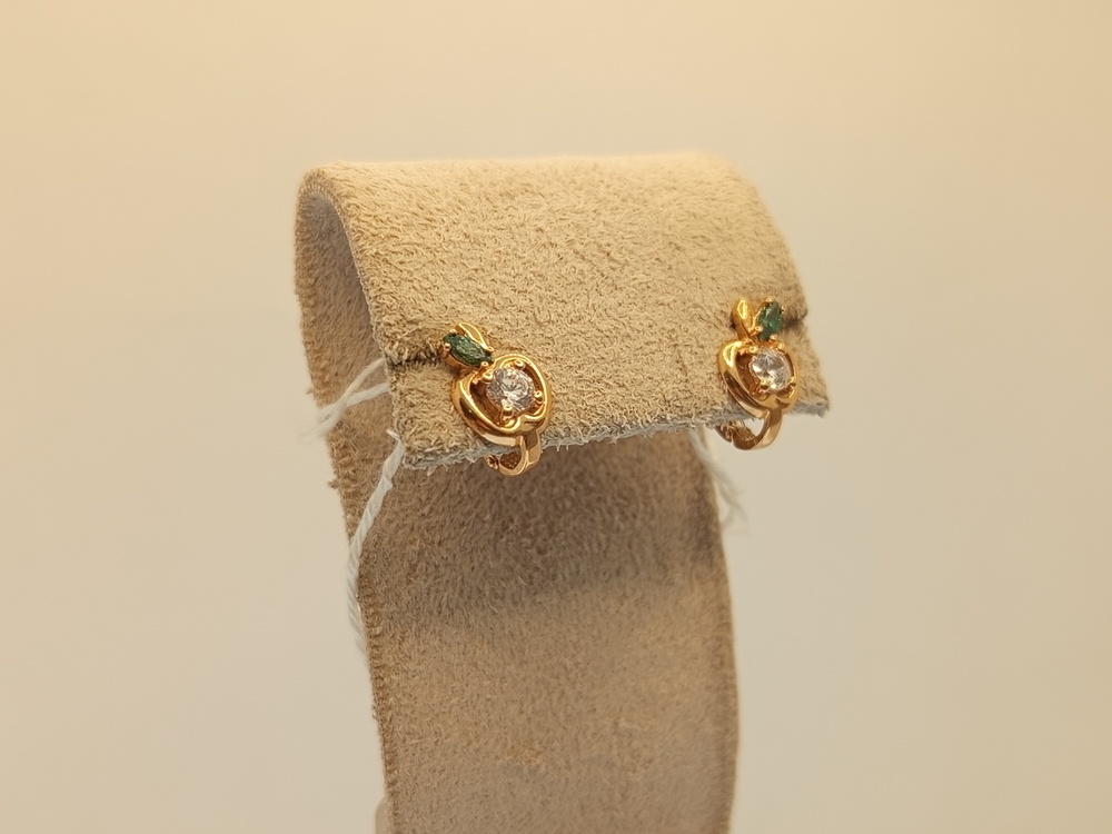 СКМИ585 СЕРЬГИ С КАМНЯМИ (Au 585)