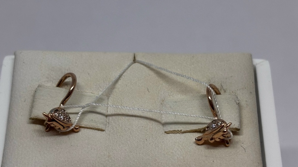 СКМИ585 СЕРЬГИ С КАМНЯМИ (Au 585)