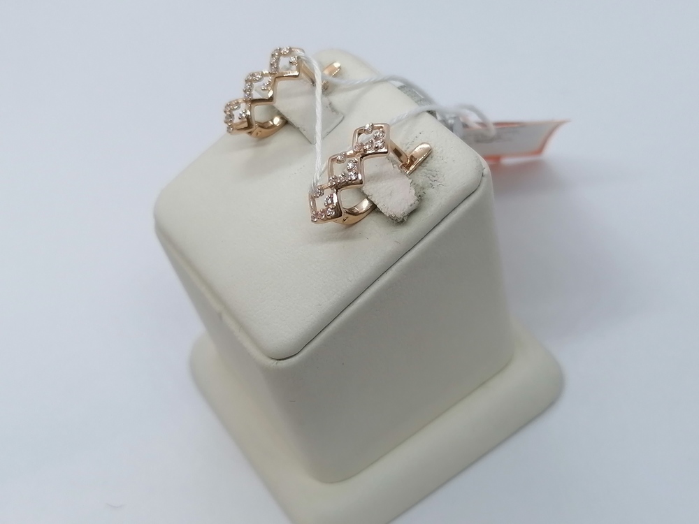 СКМИ585 СЕРЬГИ С КАМНЯМИ (Au 585)