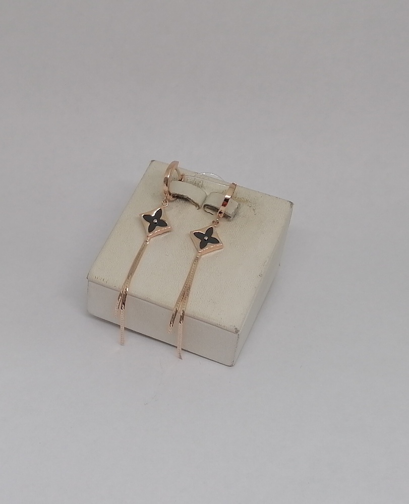 СЕРЬГИ С КАМНЕМ (Au 585)