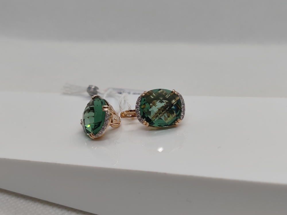 СКМИ585 СЕРЬГИ С КАМНЯМИ (Au 585)