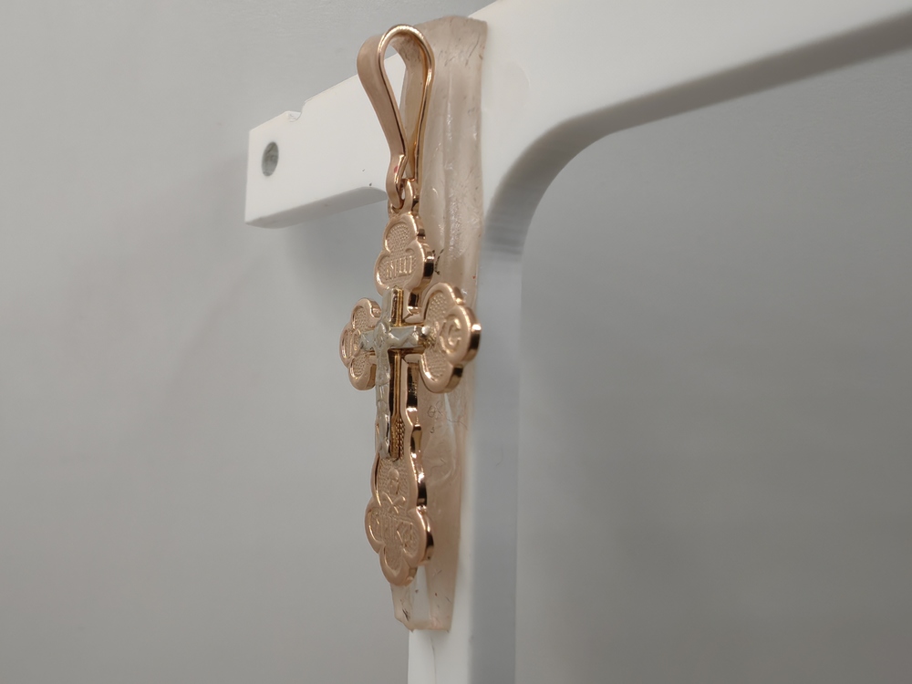 ПОДКБК585 ПОДВЕСКА КРЕСТ БЕЗ КАМНЯ (Au 585)