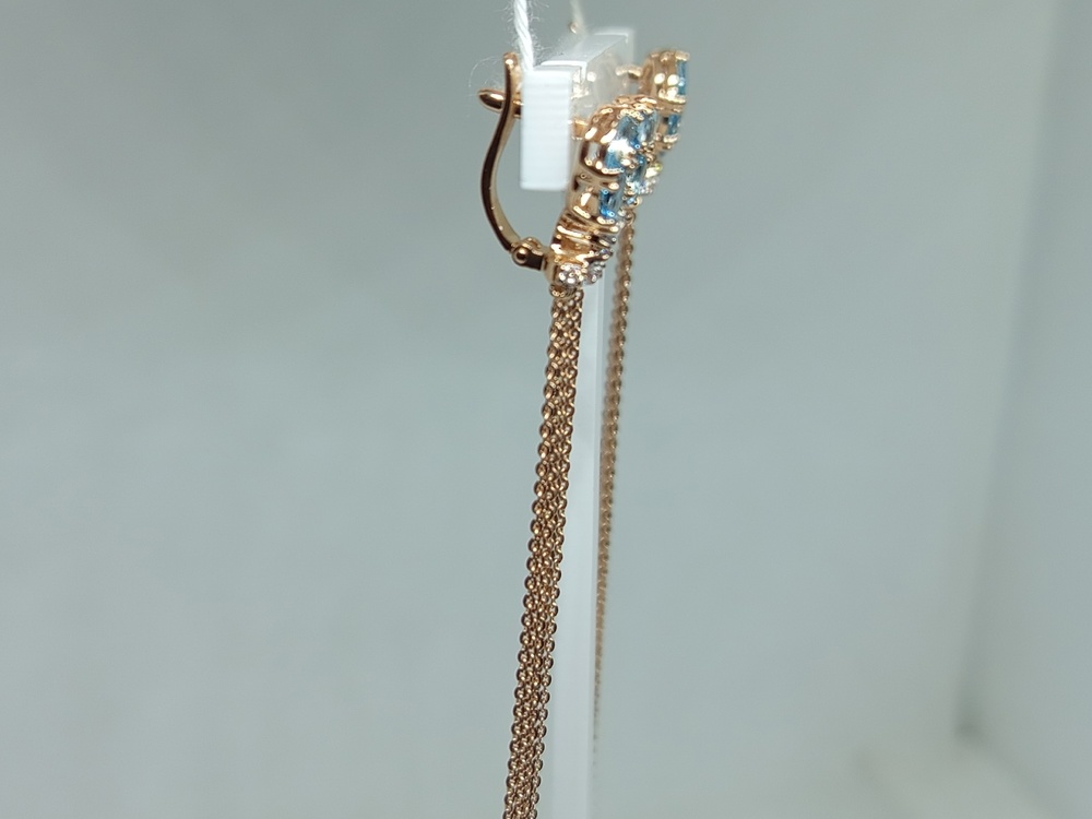 СКМИ585 СЕРЬГИ С КАМНЯМИ (Au 585)