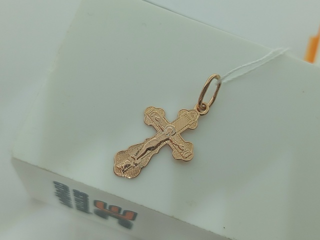 ПОДВЕСКА КРЕСТ БЕЗ КАМНЯ (Au 585)