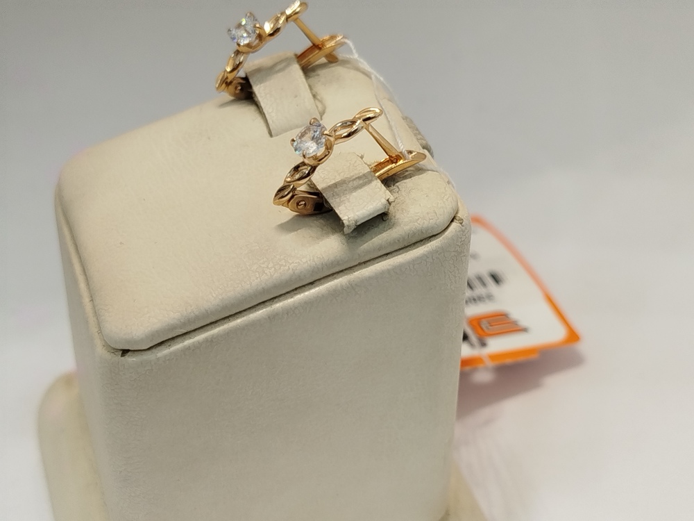 СЕРЬГИ С КАМНЕМ (Au 585)