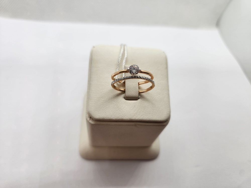 КОЛЬЦО С КАМНЯМИ (Au 585)