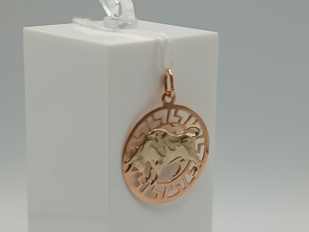 ПОДЗЗТ585 ПОДВЕСКА ЗНАК ЗОДИАКА ТЕЛЕЦ (Au 585)