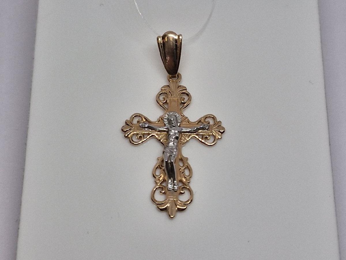 ПОДВЕСКА КРЕСТ без камня (Au 585)