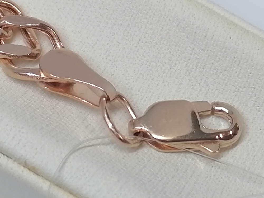 7120154П-22 БРАСЛЕТ ПУСТОТЕЛЫЙ Ромб двойной (Au 585)