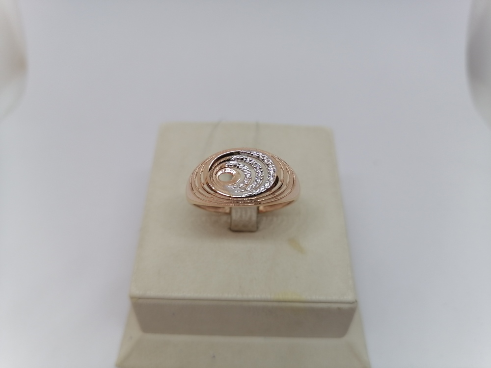 КОЛЬЦО С КАМНЯМИ (Au 585)