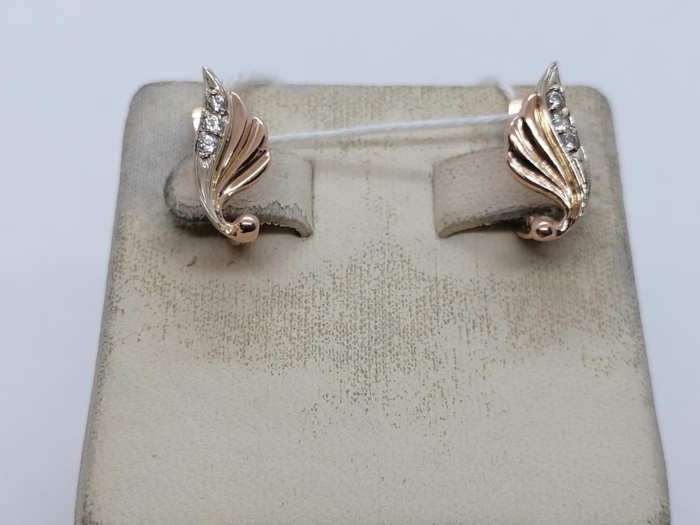 СКМИ585 СЕРЬГИ С КАМНЯМИ (Au 585)