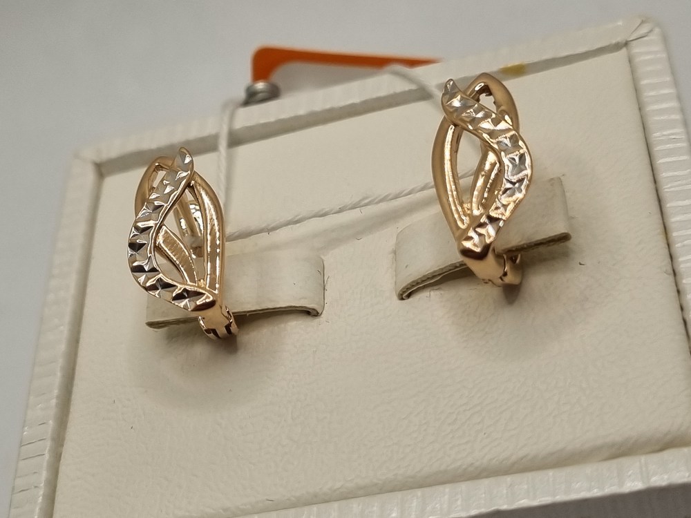 СБКМ585 СЕРЬГИ БЕЗ КАМНЯ (Au 585)