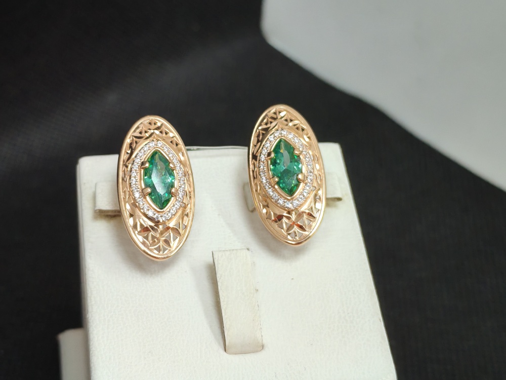 СЕРЬГИ С КАМНЯМИ (Au 585)