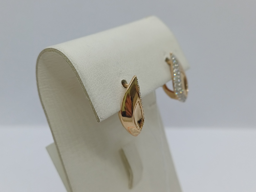 СКМИ585 СЕРЬГИ С КАМНЯМИ (Au 585)